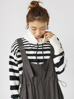 ♦✨極美品マルシャルテル 異素材ドッキングブルゾン、アンフィーロスリムパンツ2点 洗える/S-LL/美脚シルエット】ハイパーストレッチ テーパード