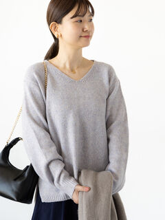 【即完Sサイズ❗️】美品！stone  厚手ニットセーター　紺ネイビー SHIPS（シップス） ニット セーター 「手洗い可能」FOX クルーネック