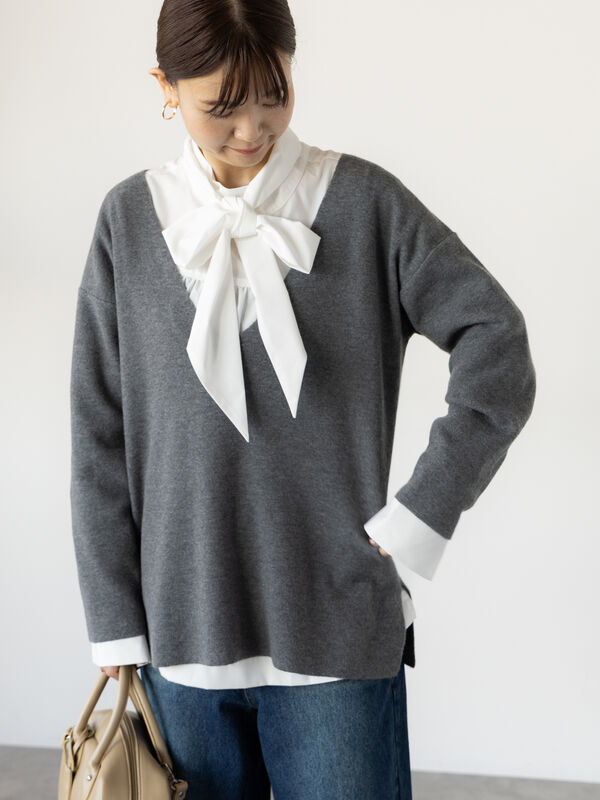 深Vネックプルオーバー（トップス/ニット・セーター）【セール