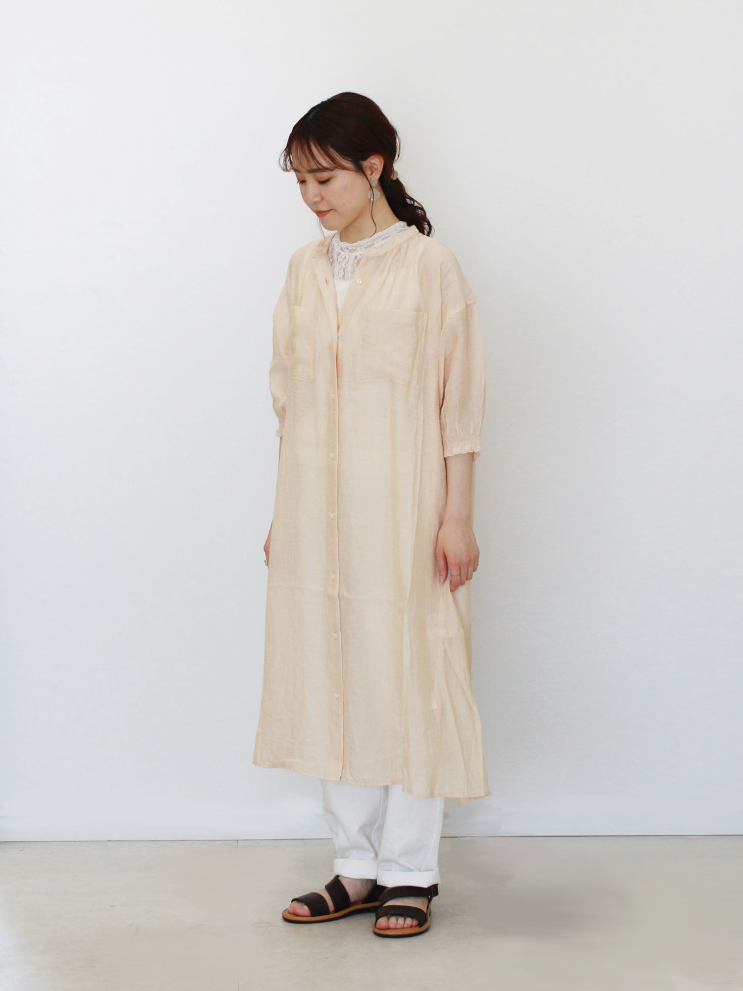 シアーシャツワンピース ワンピース ワンピース セール Ehka Sopo エヘカソポ のアウトレット Outlet 公式通販