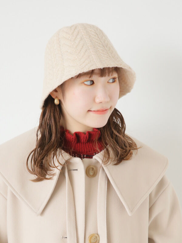 ケーブルニットサーモハット（アクセサリー/ハット・帽子）【セール  