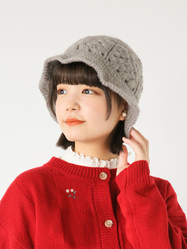 SM2 - エヘカソポ　ニット かぎ針ニットハット（アクセサリー/ハット・帽子）【セール