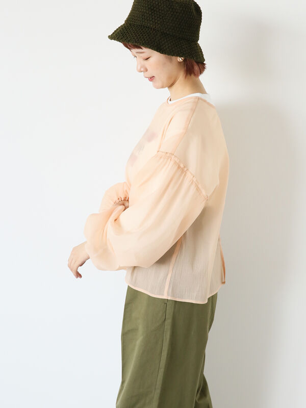 フラットカラーシアーブラウス | all item| yori