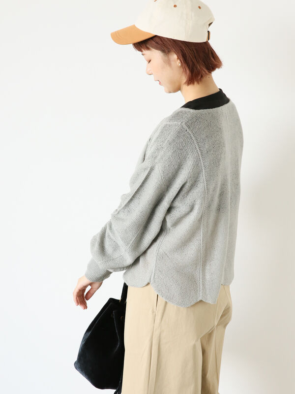 お値下げ 新品 エポカ EPOCA モヘヤ オフ ホワイト カーディガン