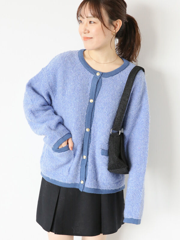 ノーカラージャケット風カーディガン（トップス/カーディガン