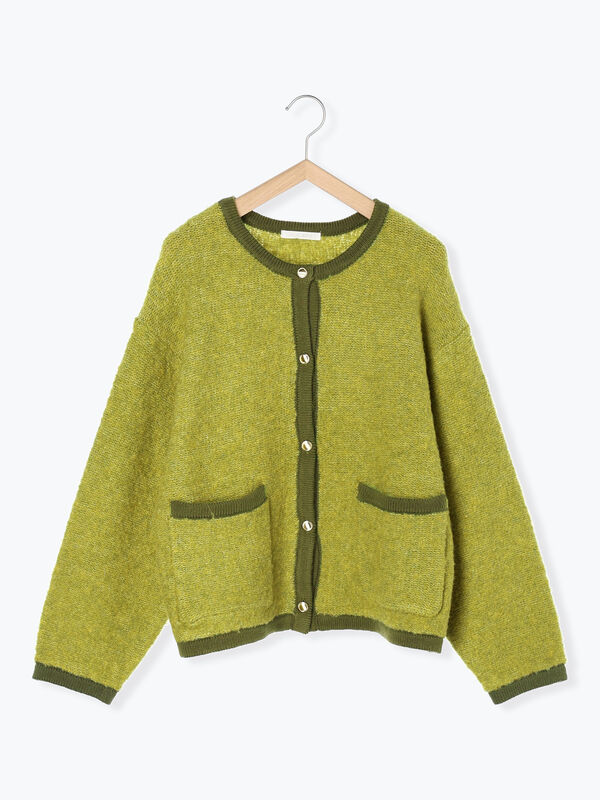 ノーカラージャケット風カーディガン（トップス/カーディガン