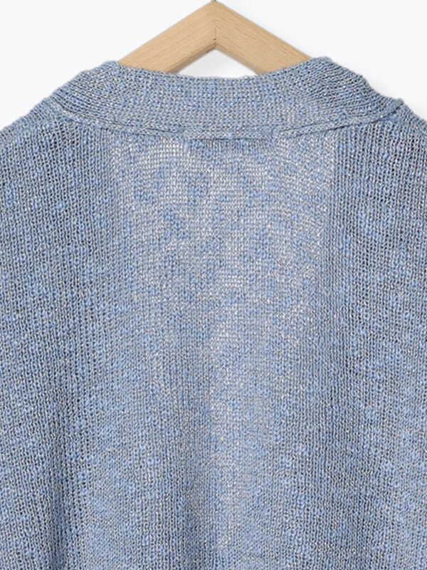 グレー Vネック ジップアップカーディガン ニットカーディガン メンズ ジッパーセーター Vネック シンプル ジップ