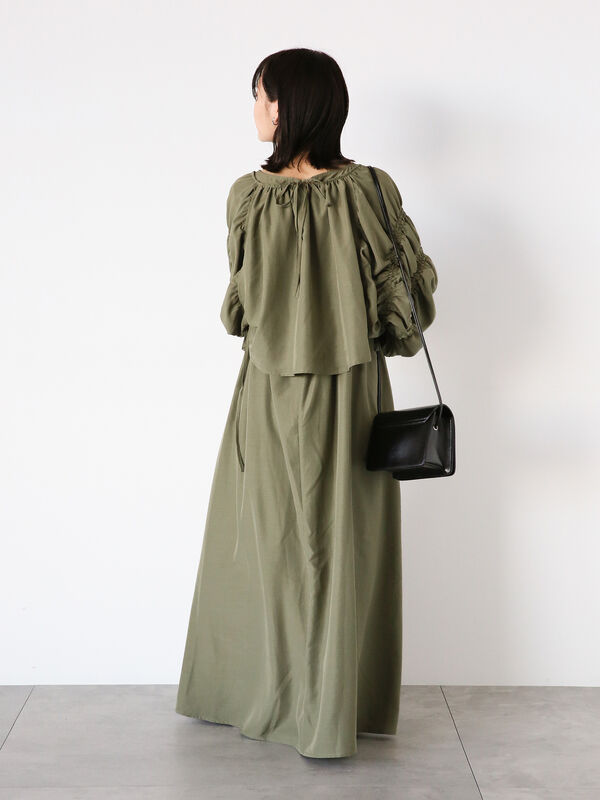 ボレロブラウスノースリワンピースセット（ワンピース/ワンピース