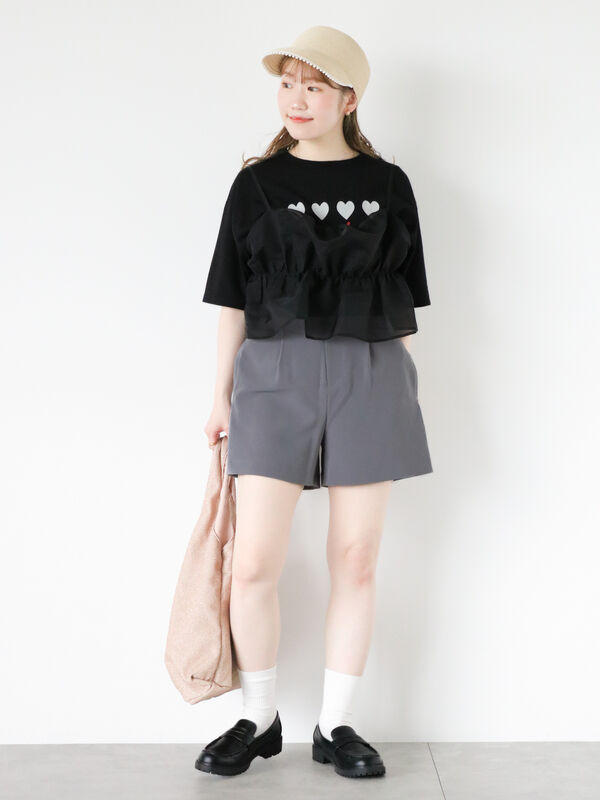 タックハイウエストショートパンツ（ボトムス/パンツ）【セール