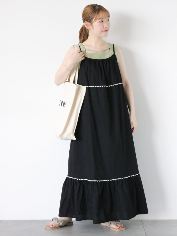 ワンピース HOBBYRA HOBBYRE ワンピース HOBBYRA HOBBYRE ホビーラホビーレ オープンネック