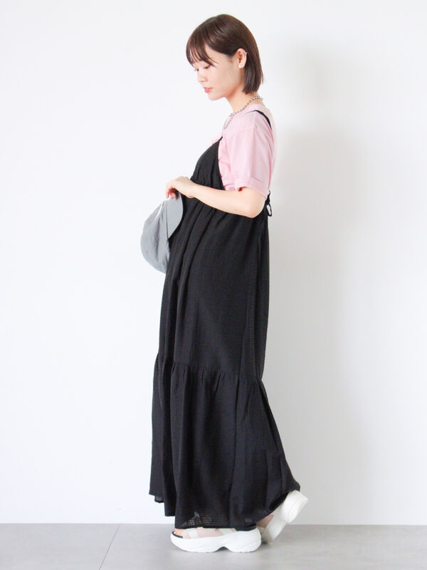 シアーチェックティアードキャミワンピース（ワンピース/ワンピース