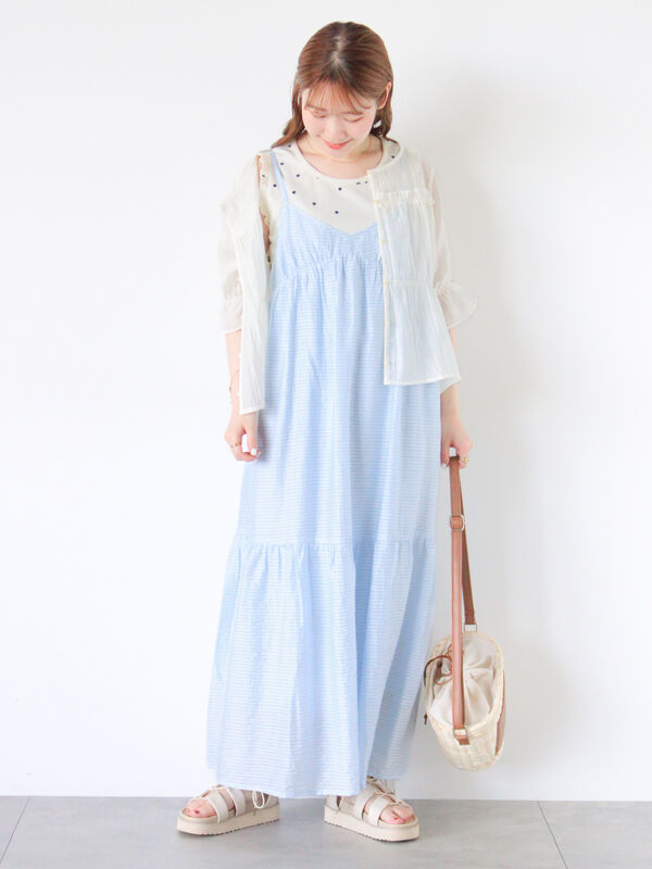 シアーチェックティアードキャミワンピース（ワンピース/ワンピース