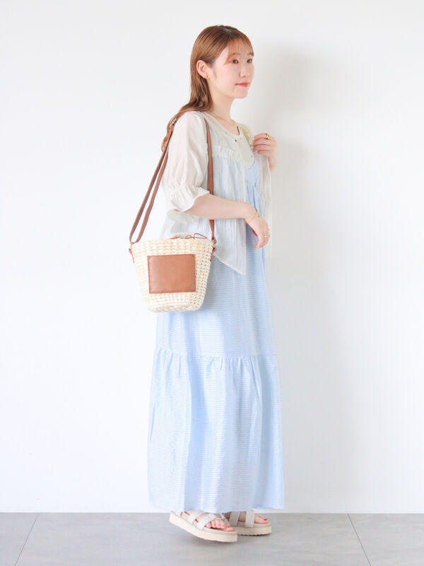 シアーチェックティアードキャミワンピース（ワンピース/ワンピース