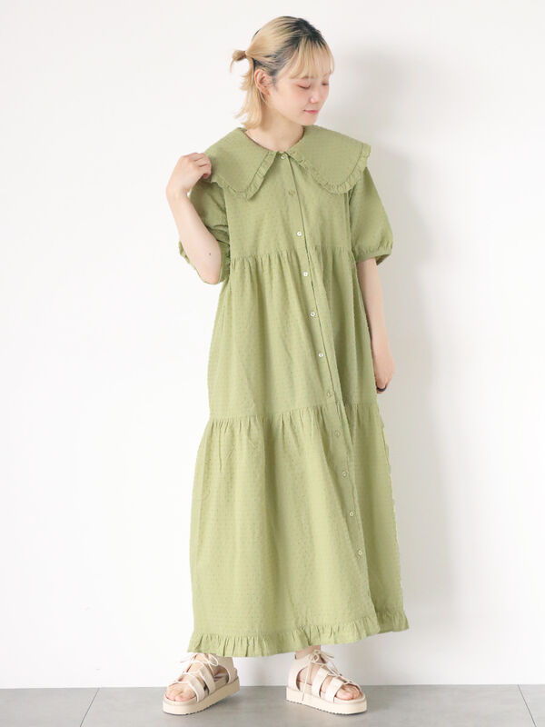 カットドビービッグ襟ワンピース（ワンピース/ワンピース）【セール