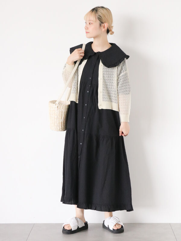 カットドビービッグ襟ワンピース（ワンピース/ワンピース）【セール