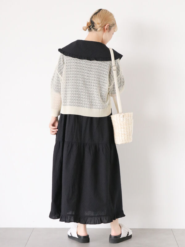 えくぼ カットドビービッグ襟ワンピース（ワンピース/ワンピース）【セール