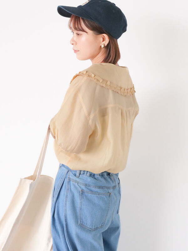 エピウスセット シアービッグ襟ブラウス（トップス/シャツ・ブラウス）【セール