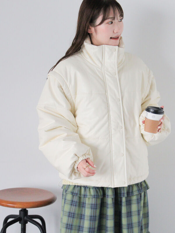 ジャケット・アウター Sakado Express 2wayエコレザー中綿ジャケット（アウター/ジャケット）【セール