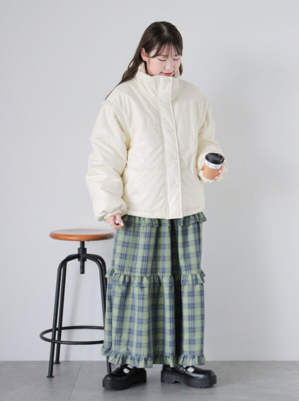 ※日曜まで値下げ　epa 2way エコレザージャケット 2wayエコレザー中綿ジャケット（アウター/ジャケット）【セール