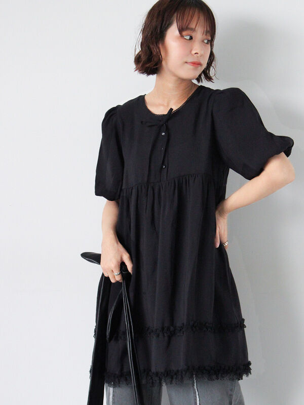 リボンチュニック（トップス/チュニック）【セール】｜ehka sopo