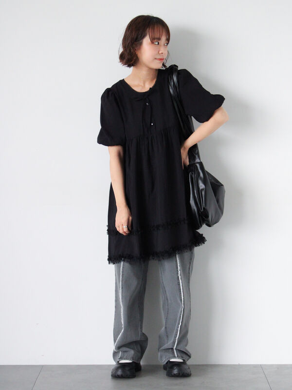 リボンチュニック（トップス/チュニック）【セール】｜ehka sopo
