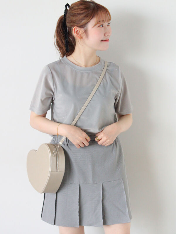 ベロア半袖カットソー（トップス/カットソー）【セール】｜ehka sopo