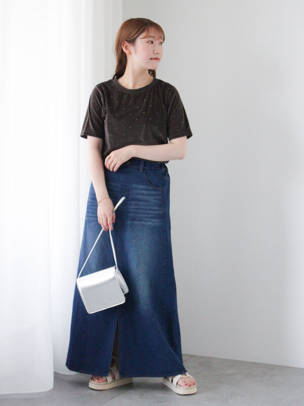 【PRISTINE】コットンベロア半袖カットソー【未使用美品】 ベロア半袖カットソー（トップス/カットソー）【セール】｜ehka sopo