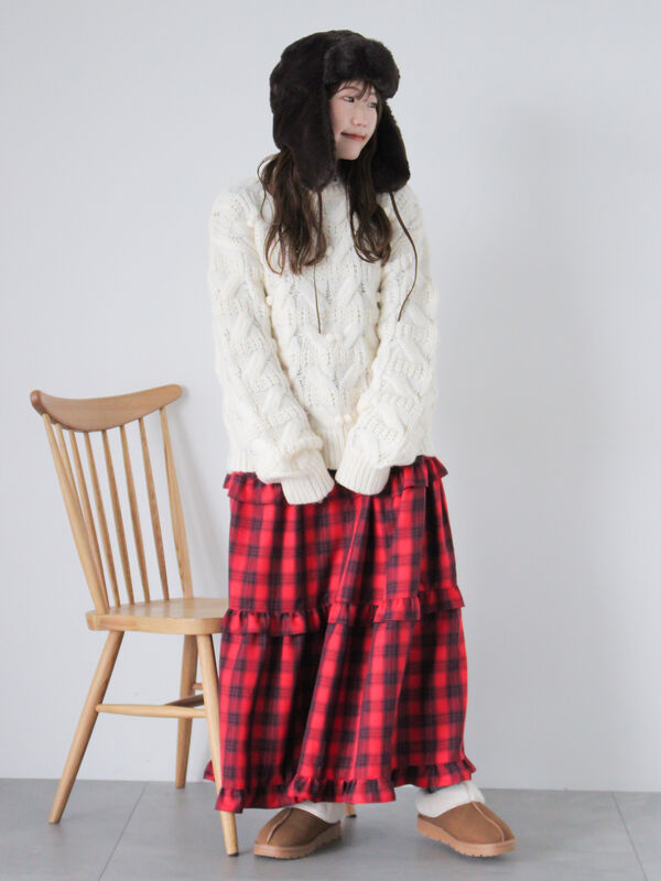 ポンポン付ニット（トップス/ニット・セーター）【セール】｜ehka sopo