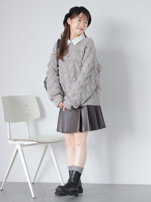 ポンポン付ニット（トップス/ニット・セーター）【セール】｜ehka sopo