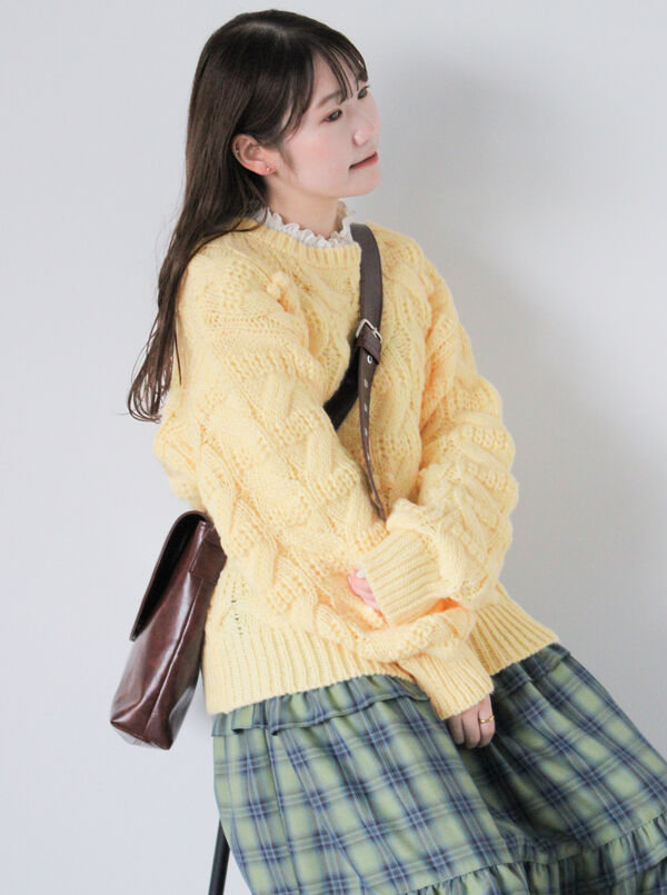 ポンポン付ニット（トップス/ニット・セーター）【セール】｜ehka sopo