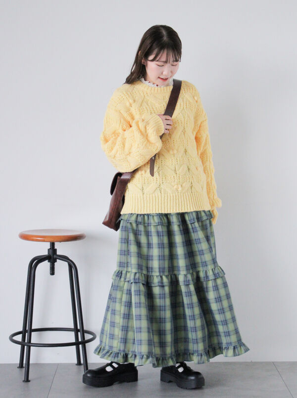 ポンポン付ニット（トップス/ニット・セーター）【セール】｜ehka sopo