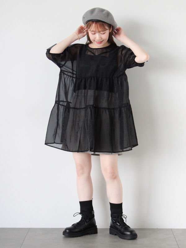 前後2WAYシアーティアードチュニック（トップス/シャツ・ブラウス