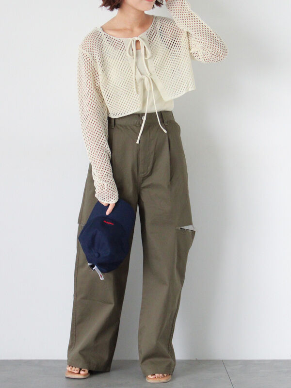 カットアウトチノパン（ボトムス/パンツ）【セール】｜ehka sopo