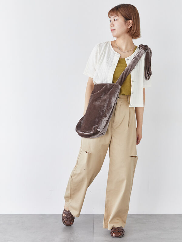 カットアウトチノパン（ボトムス/パンツ）【セール】｜ehka sopo