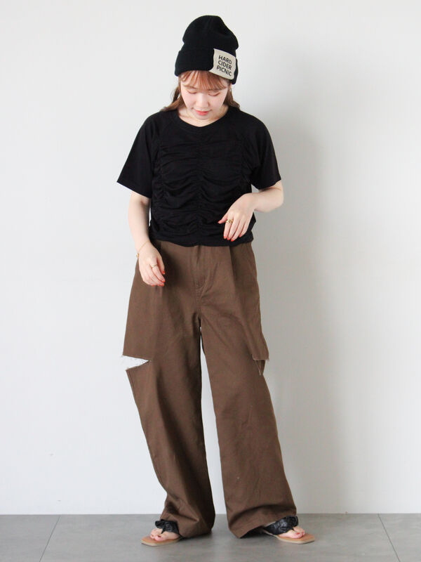 カットアウトチノパン（ボトムス/パンツ）【セール】｜ehka sopo