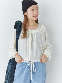 トップス SOLD OUT LAGUA GEM | EYELET ZIP CUT トップス (Tシャツ・カットソー(長袖