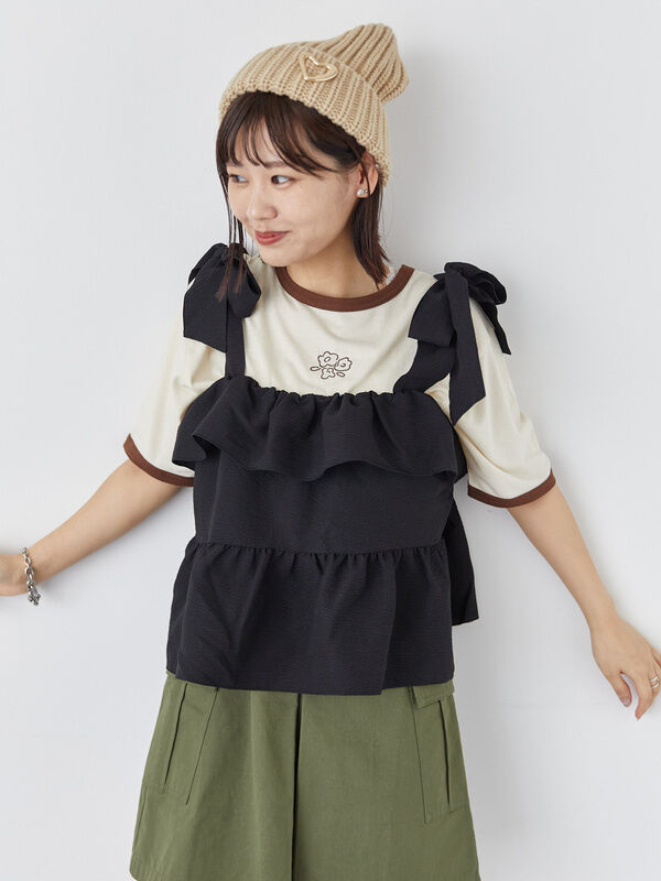 リボンビスチェ（トップス/シャツ・ブラウス）【セール】｜ehka sopo