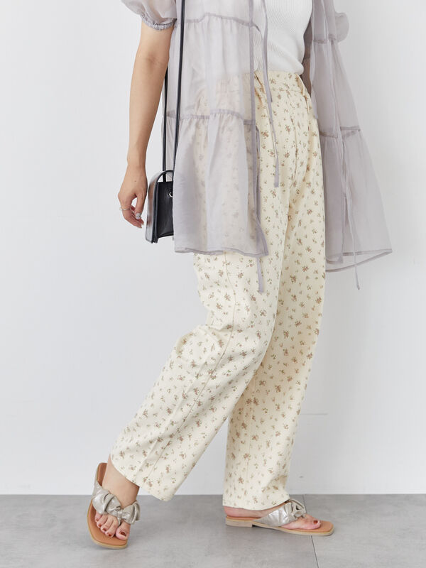 花柄ツイルパンツ（ボトムス/パンツ）【セール】｜ehka sopo