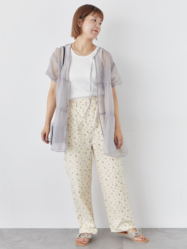 花柄ツイルパンツ（ボトムス/パンツ）【セール】｜ehka sopo
