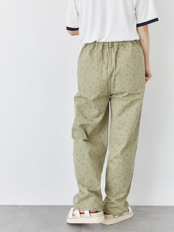 花柄ツイルパンツ（ボトムス/パンツ）【セール】｜ehka sopo