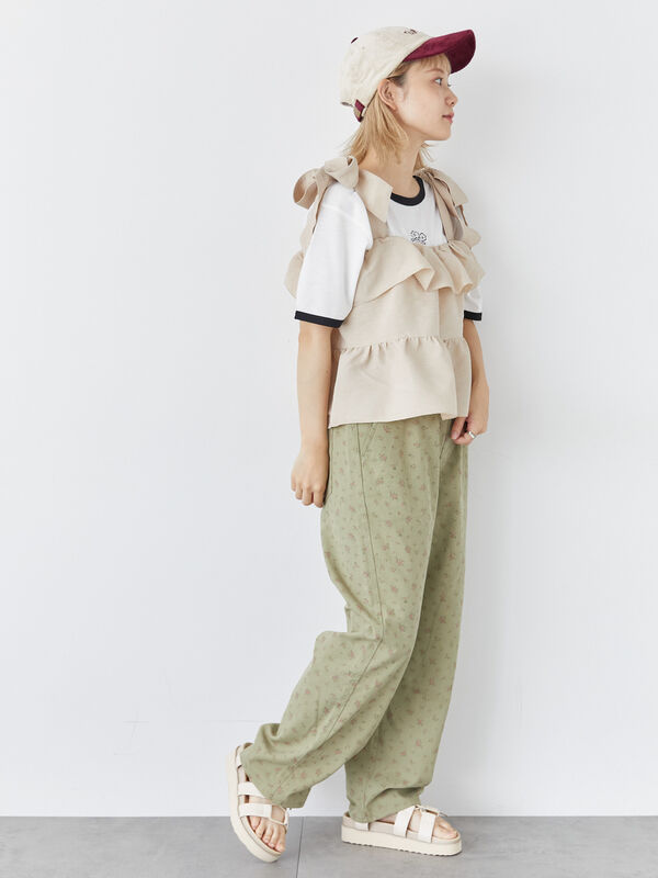 花柄ツイルパンツ（ボトムス/パンツ）【セール】｜ehka sopo