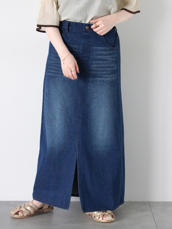 デニムロングスカート（ボトムス/スカート）【セール】｜ehka sopo