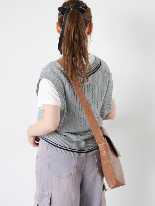 ハート刺繍チルデンベスト（アウター/ベスト）【セール】｜ehka sopo