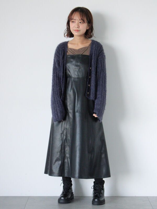 エコレザーキャミソールワンピース（ワンピース/ワンピース）【セール