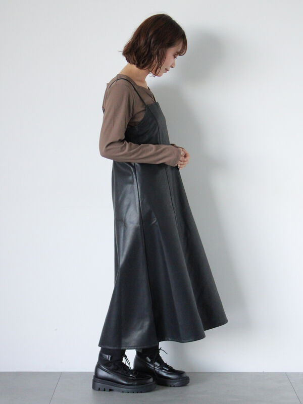 エコレザーキャミソールワンピース（ワンピース/ワンピース）【セール