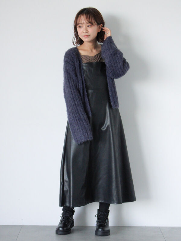 エコレザーキャミソールワンピース（ワンピース/ワンピース）【セール