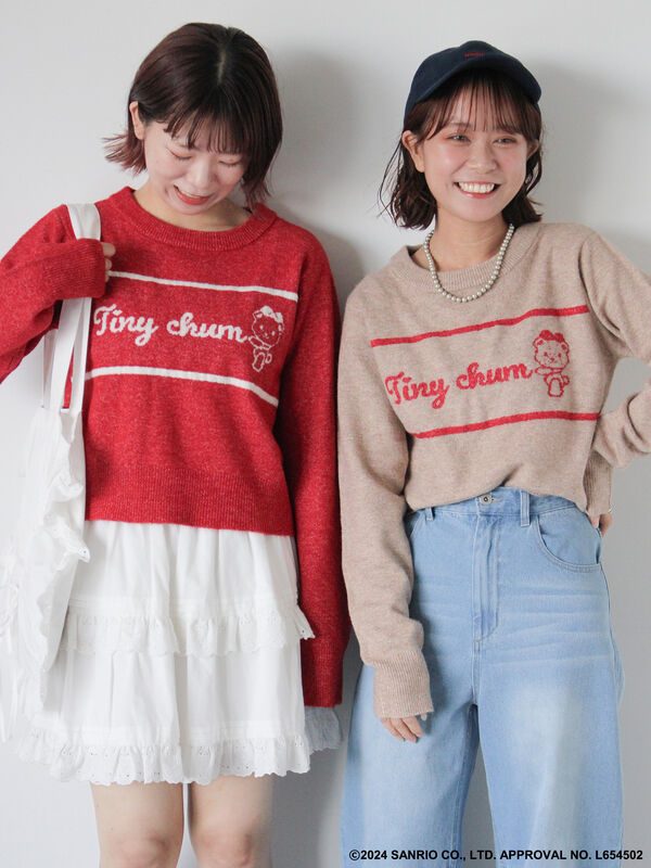 サンリオ】タイニーチャム/ジャカードプルオーバー（トップス/ニット