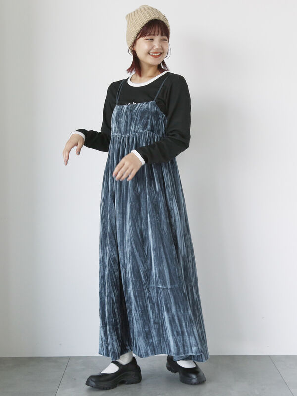 クラッシュベロアキャミソールワンピース（ワンピース/ワンピース