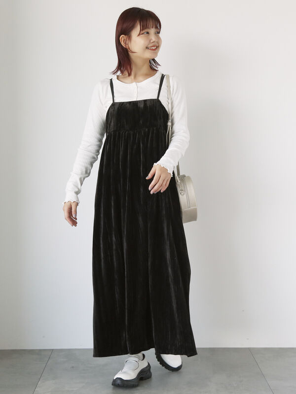 クラッシュベロアキャミソールワンピース（ワンピース/ワンピース