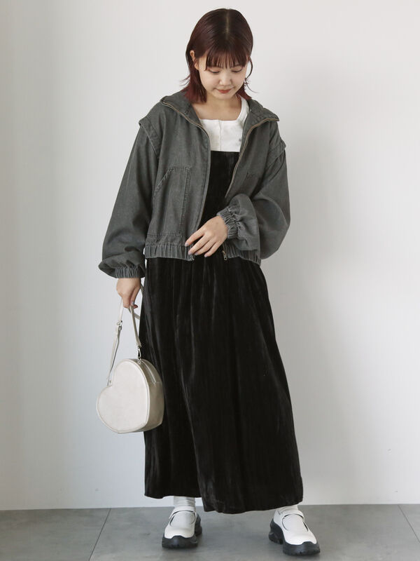 クラッシュベロアキャミソールワンピース（ワンピース/ワンピース